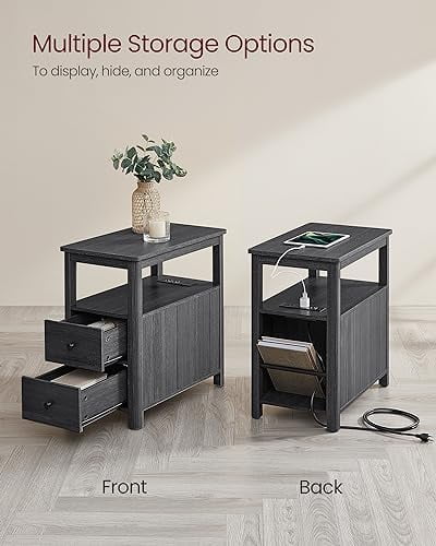Narrow Nightstand with 2 Drawers Q64508