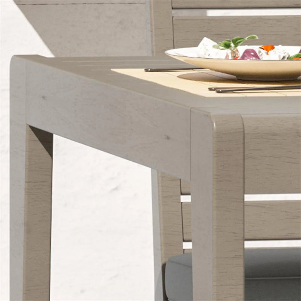 Traditional Wood Outdoor Dining Table in Gray F275877