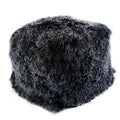 Black Lamb Fur Pouf V6540