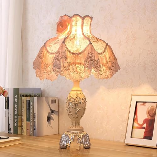 Pink Fabric Shade European Style Table Lamp P855