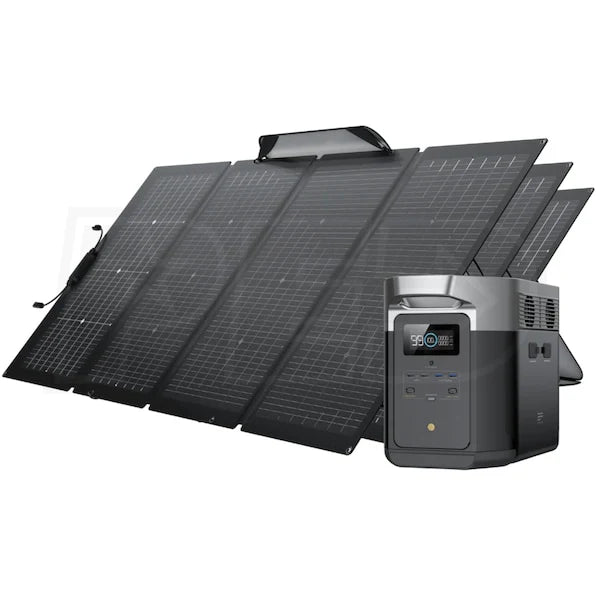 Portable Power Station and 3 x Bifacial Portable Solar Panel Z758