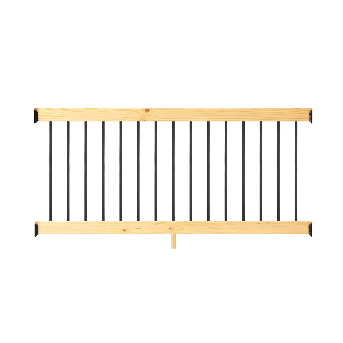 6 ft. Pressure-Treated Wood Railing Kit with Square Aluminum Balusters Z158446