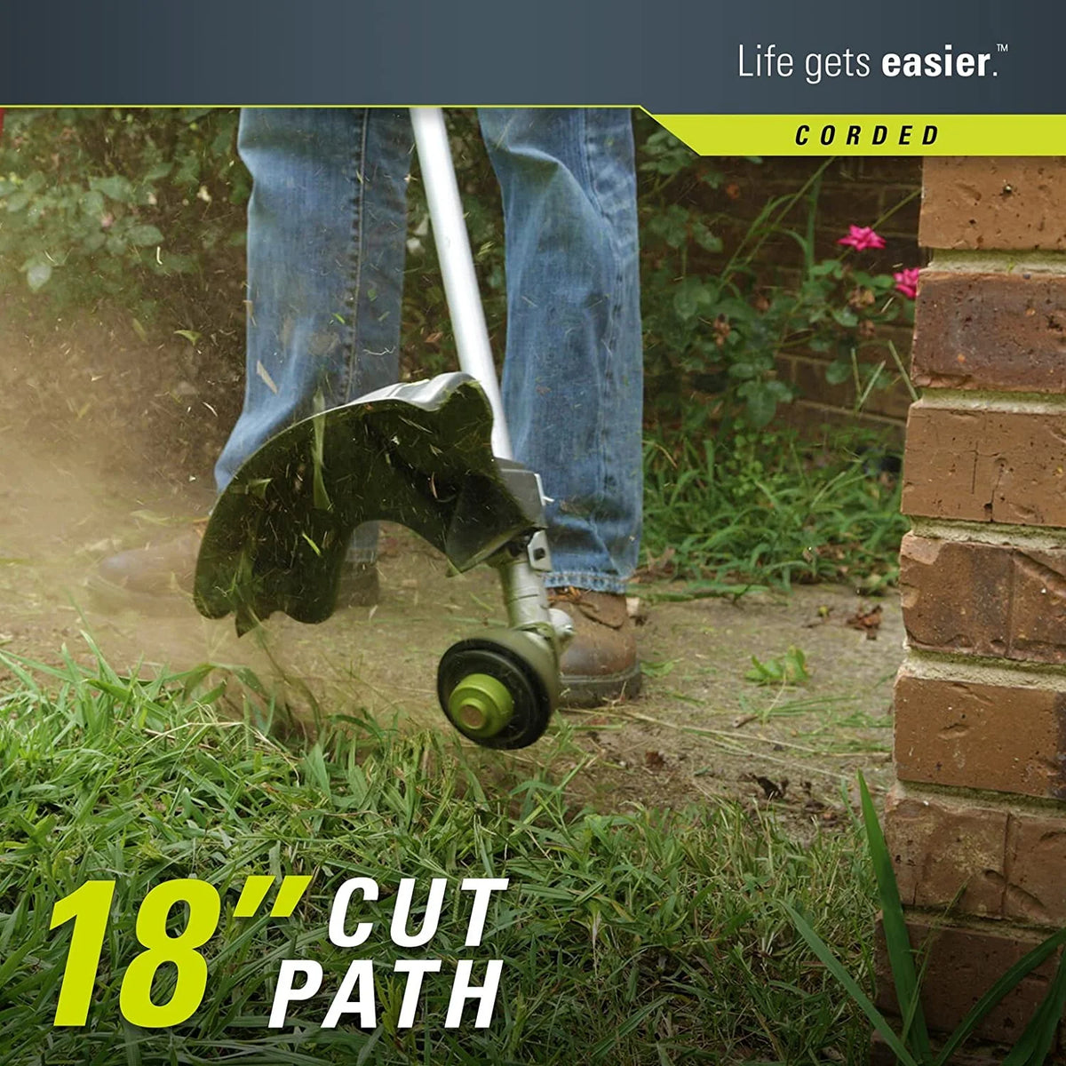 18" Corded Electric 10 Amp String Trimmer R33914