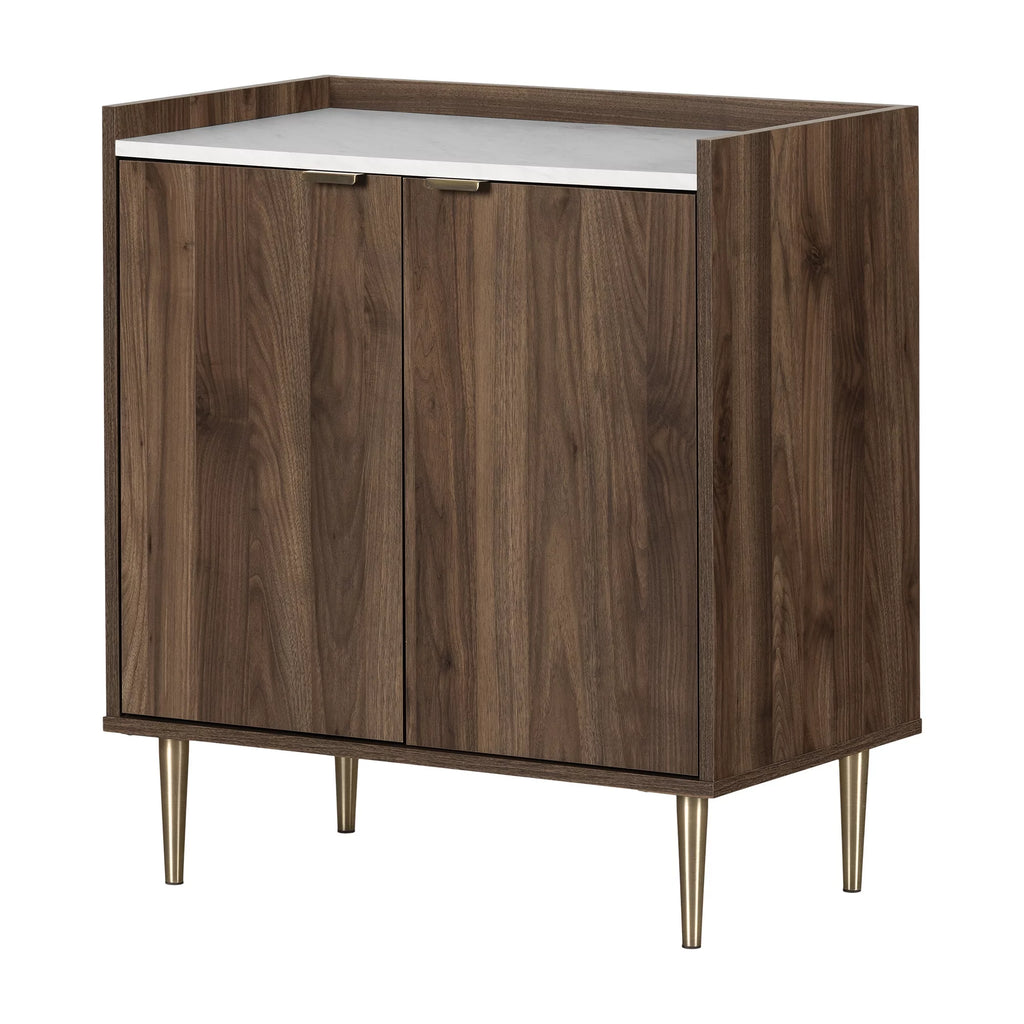 Mid-century Glam 2-Door Storage Cabinet F7243