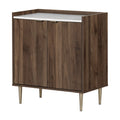 Mid-century Glam 2-Door Storage Cabinet F7243