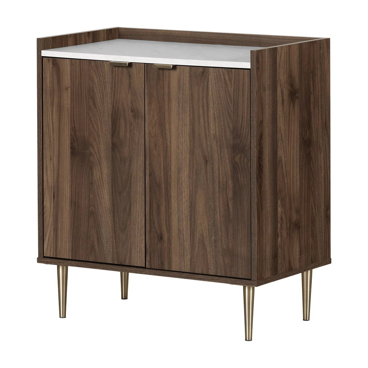 Mid-century Glam 2-Door Storage Cabinet F7243