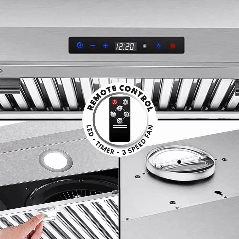 30 inch Stainless Steel Under Cabinet Range Hood 600 CFM Q692