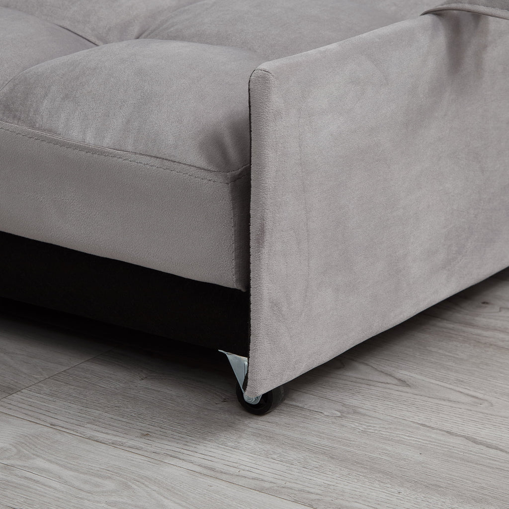 Queen Size L-Shaped Sleeper Sofa Bed with Storage Chaise Z68699