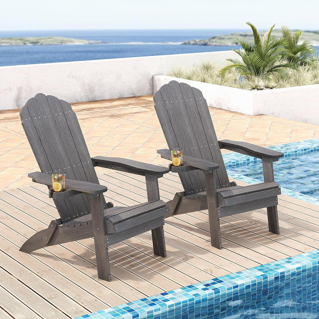 Folding Adirondack Chair HIPS Gray M9228