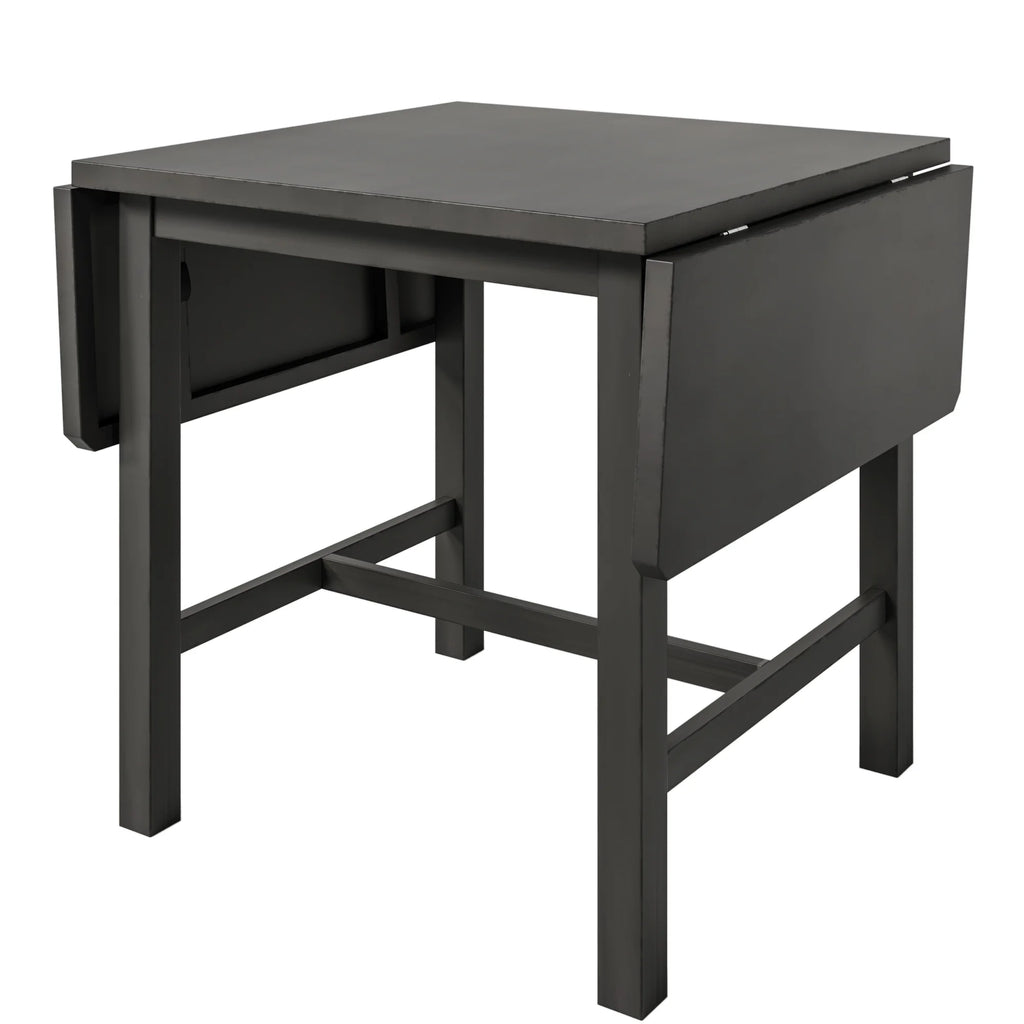 5-Piece Wood Drop Leaf Dining Table Set with 4 Chairs Y843