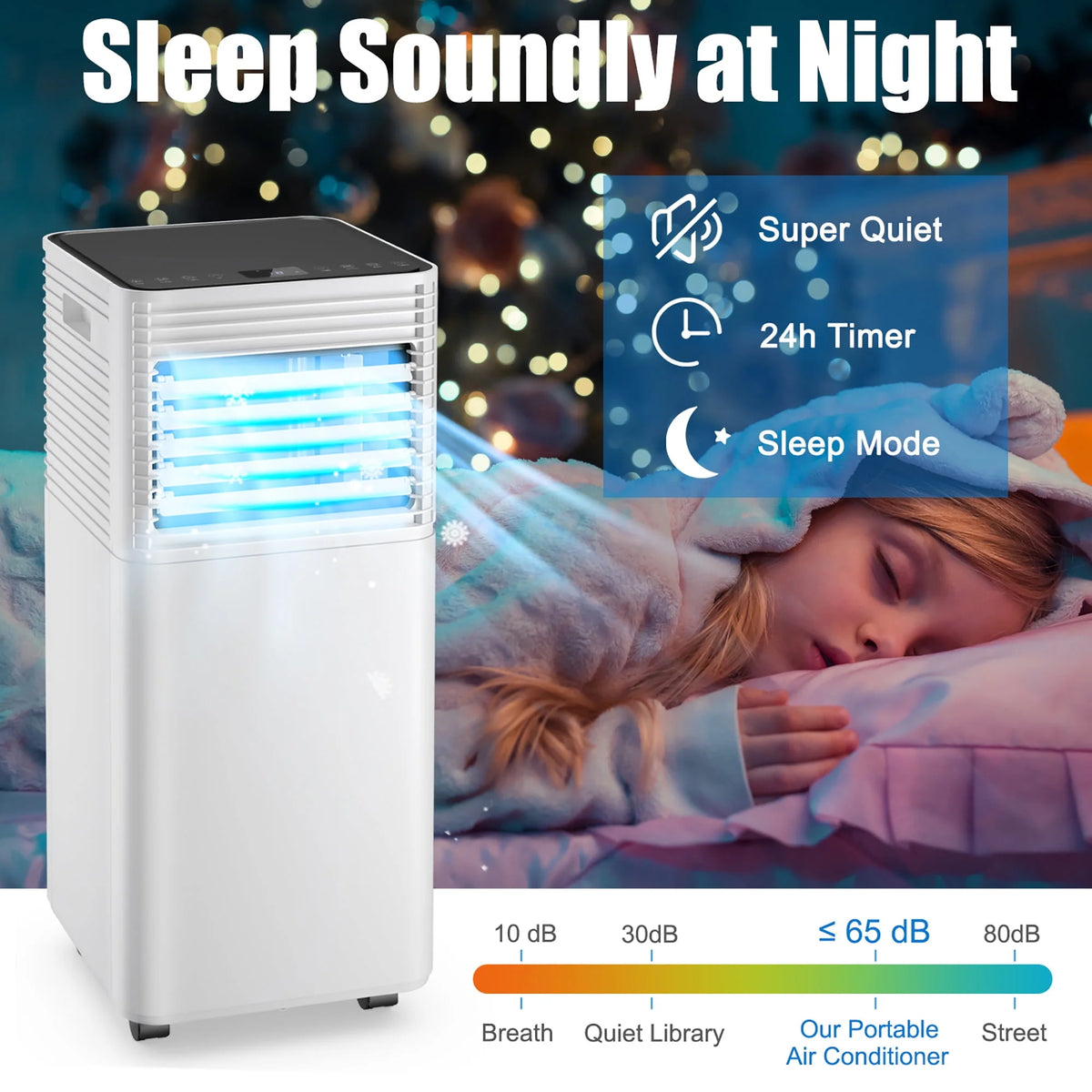 5000 BTU Portable Air Conditioner 3-in-1 Black R8066