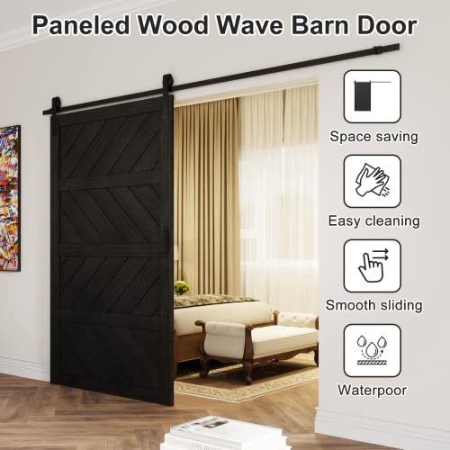 30”x84” Black Sliding Barn Door I8530