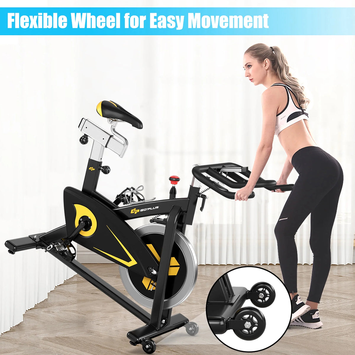 Indoor Cycling Bike Magnetic Exercise Bike Belt Drive I413