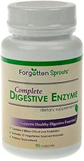 90 Capsules Digestive Enzyme with Probiotics Vegetarian Sourced Enzymes Dietary Supplement F3144