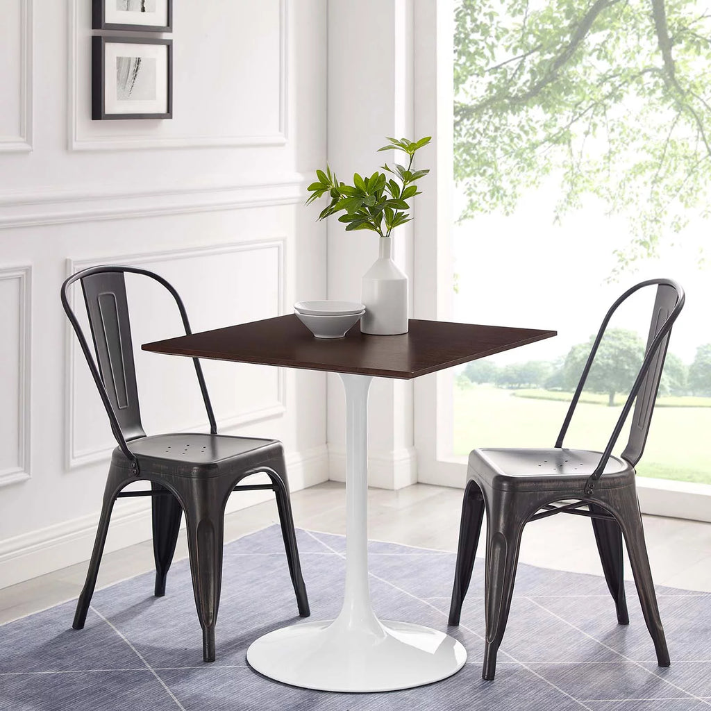 28" Square Wood Grain Dining Table D44003