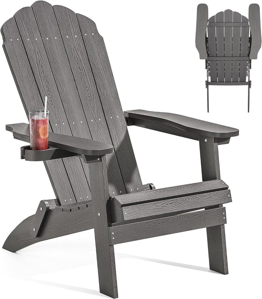 Folding Adirondack Chair HIPS Gray M9228