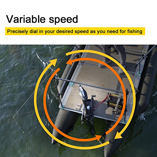 Black 12V 55LBS 48inch Bow Mount Trolling Motor with Remote Control V98701