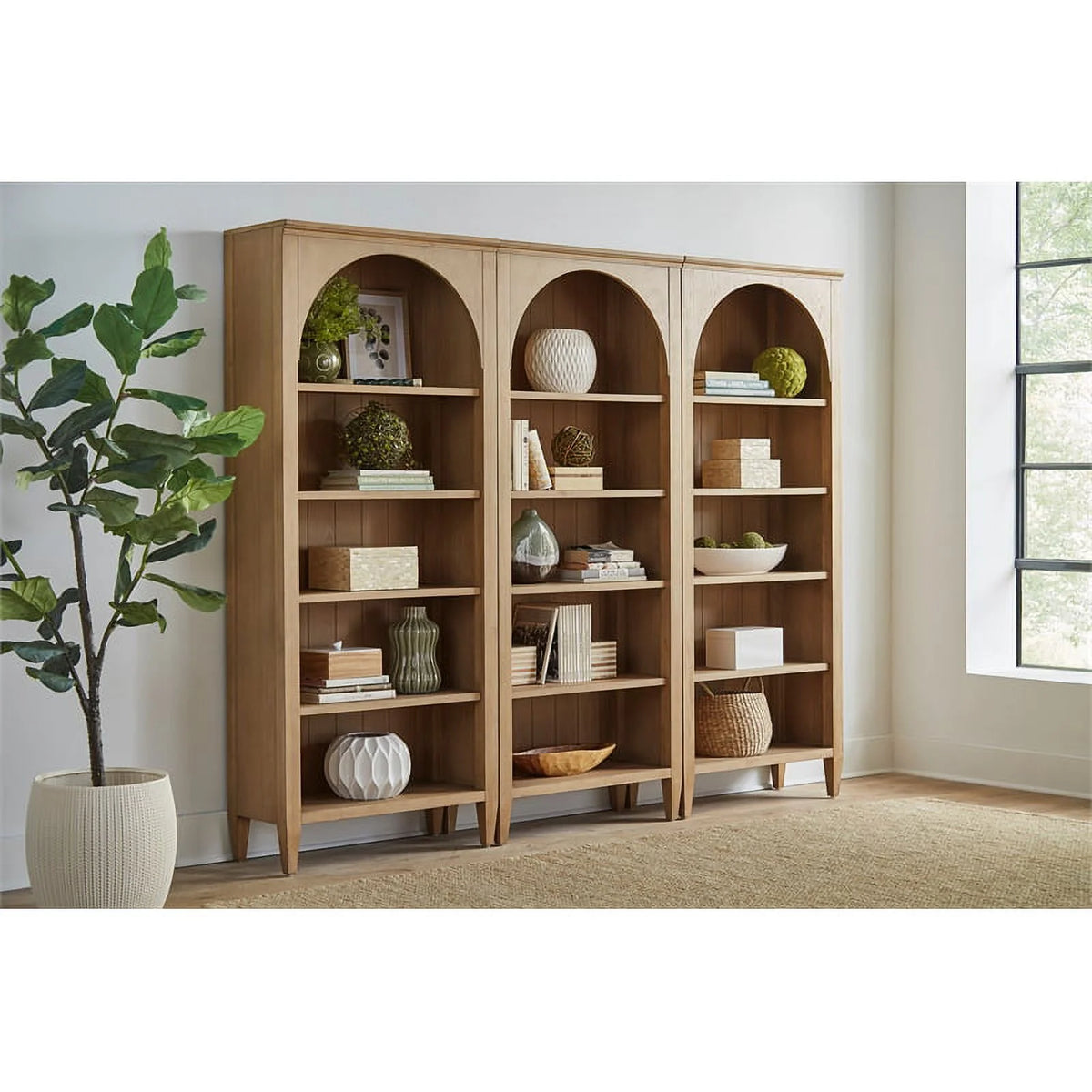 Light Brown Wood Bookcase P18537