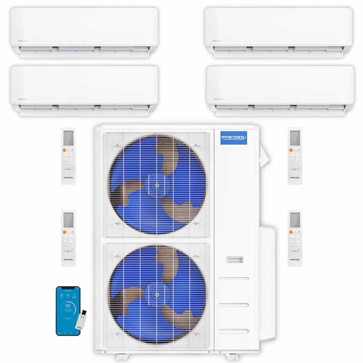 51,000 BTU 4 Zone Ductless Air Conditioner and Heat Pump G215409