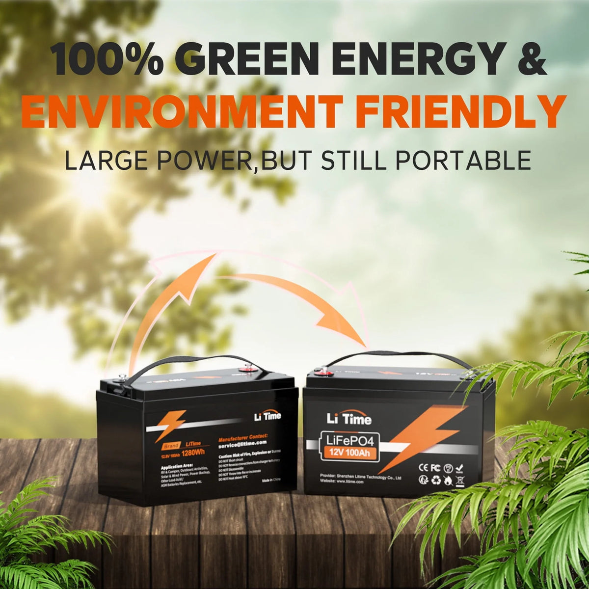 12V 100Ah Lithium LiFePO4 Battery B4519