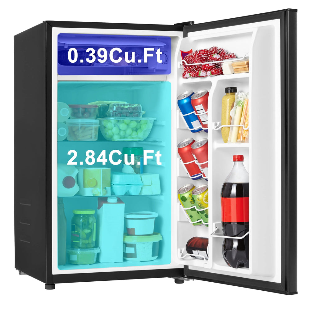 3.3 Cu ft Single Door Mini Fridge, Black Y730