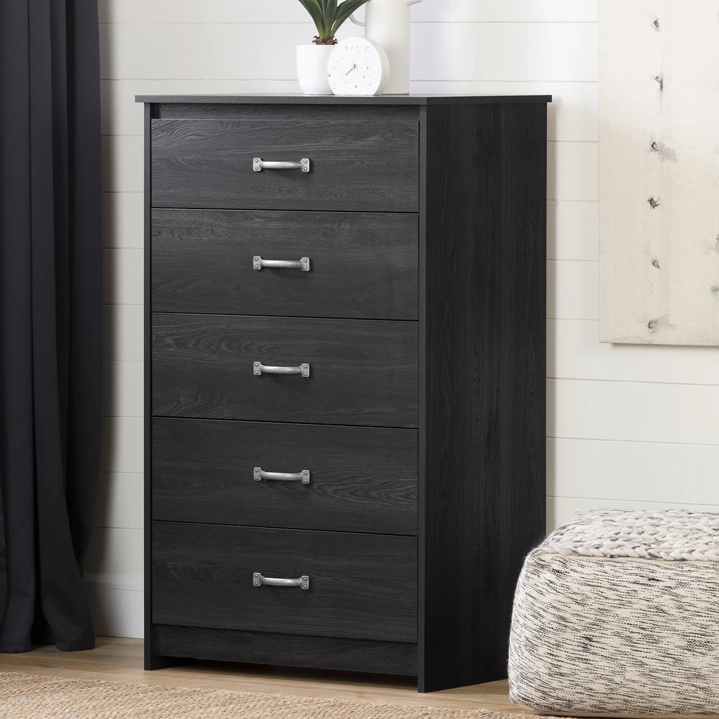 5 Drawer Weathered Oak Dresser E225