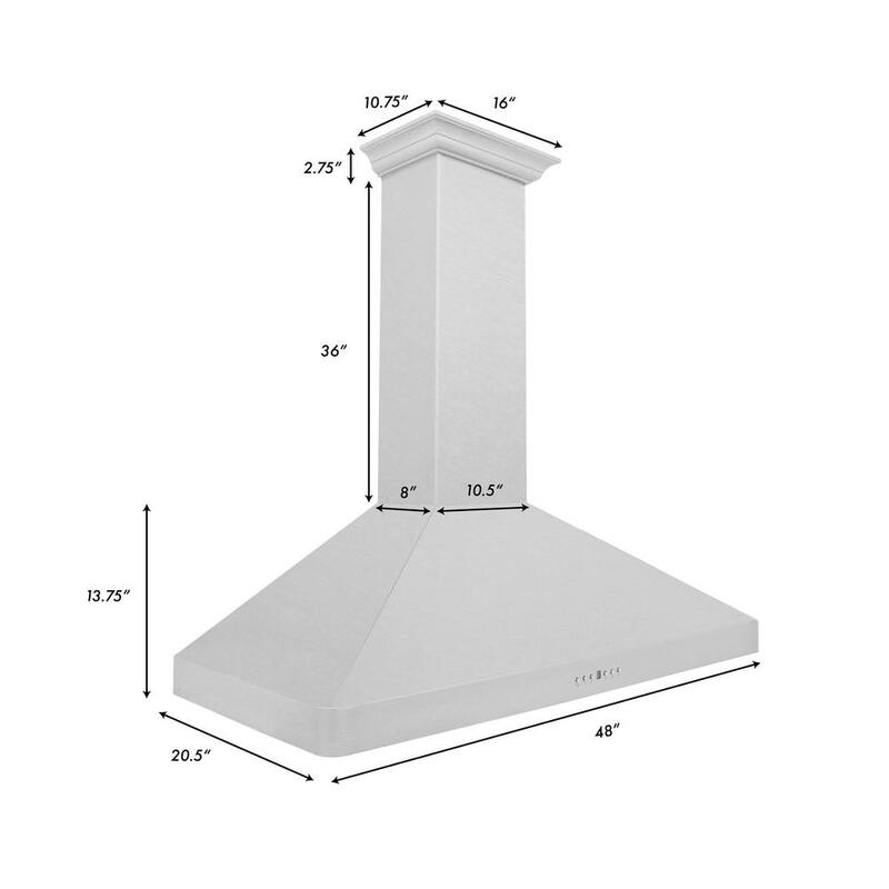 48 in. 400 CFM Convertible Wall Mount Range Hood Z73933
