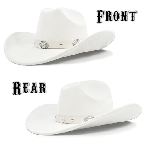 Felt Cowboy Hat with Shapeable Wide Brim Y6751