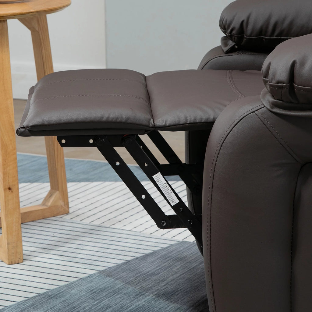 Brown PU Leather Power Lift Recliner Chair I12593