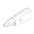 Range Oven Door Handle End Cap (Stainless) C128148