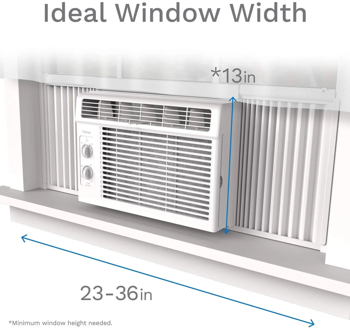 5000 BTU Compact Window Air Conditioner with Washable Filter M9355