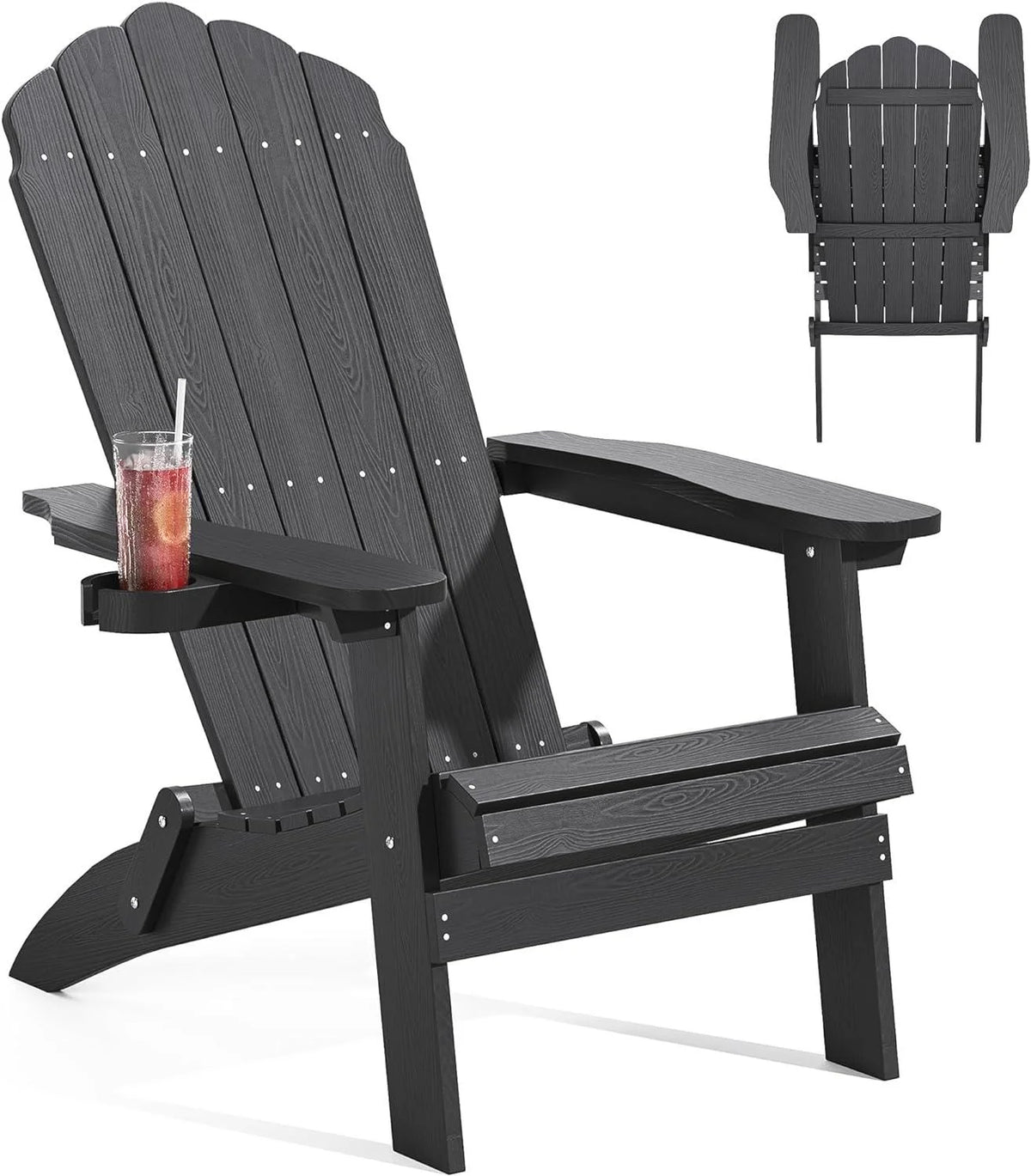 Folding Adirondack Chair HIPS Gray M9228