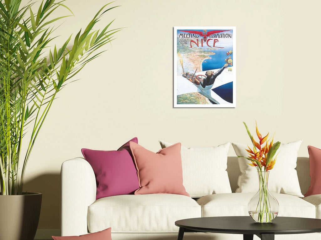Vintage Aviation Poster Japanese Unryu Rice Paper Art Print 12 x 16 in X78947