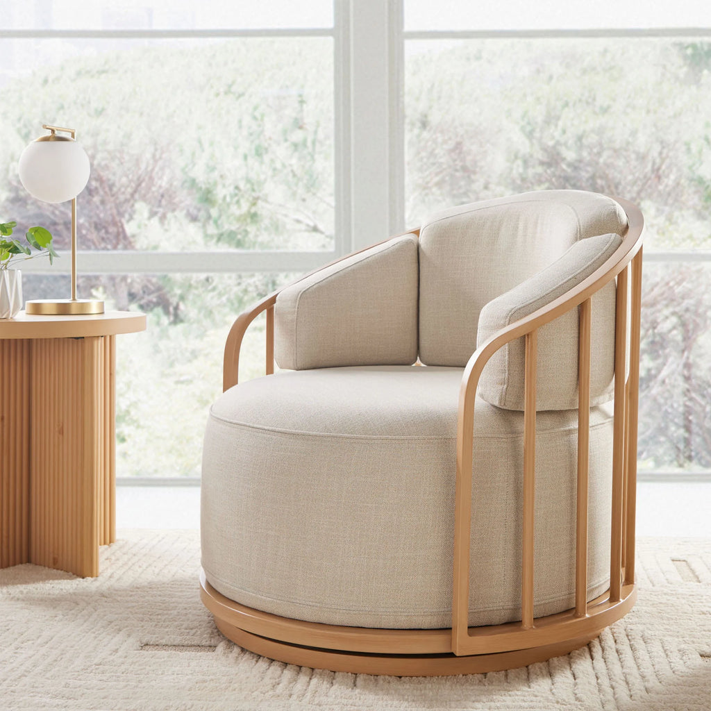Natural Pine Swivel Chair D84413