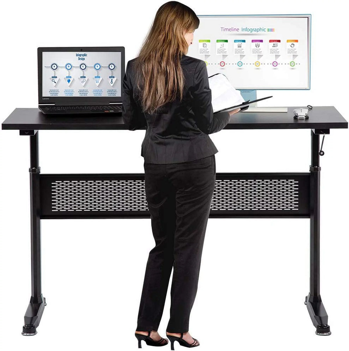 55In Electric Height Adjustable Standing Desk R8296