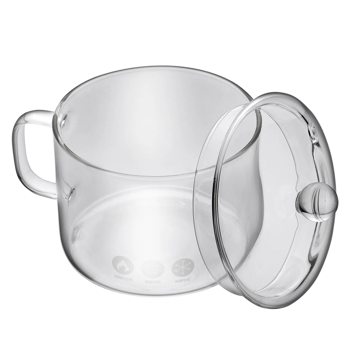 Heat-resistant Glass Pot with Handle N680771
