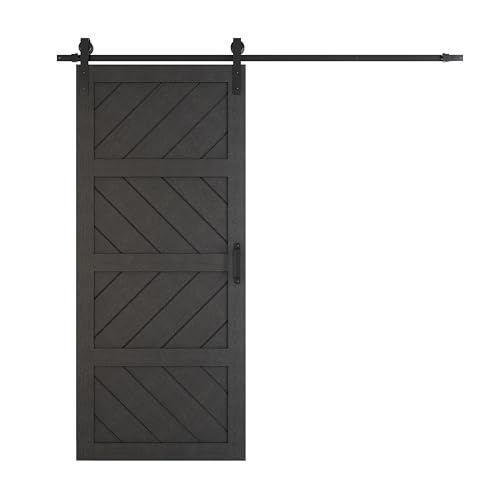 30”x84” Black Sliding Barn Door I8530
