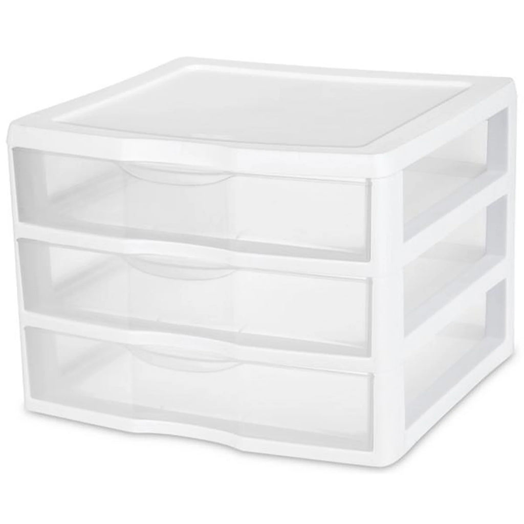 Clear Plastic 3 Drawer Storage System, 3 Pack X11042