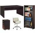 4 Piece Bookcase File Cabinet Desk and Office Chair Set X5578