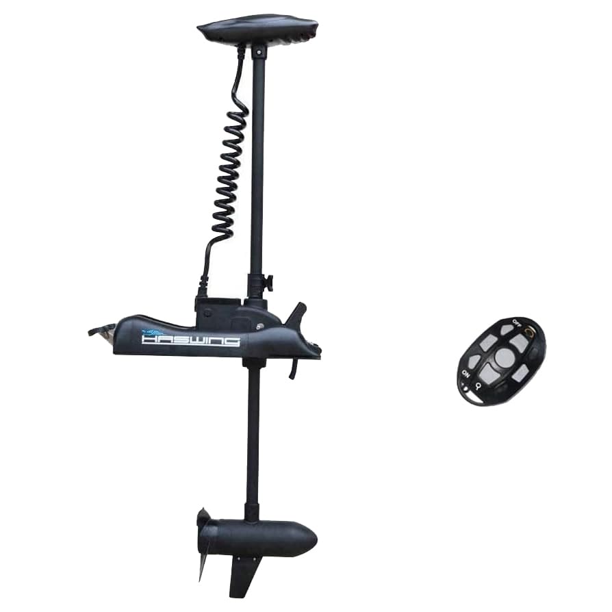 Black 12V 55LBS 48inch Bow Mount Trolling Motor with Remote Control V98701