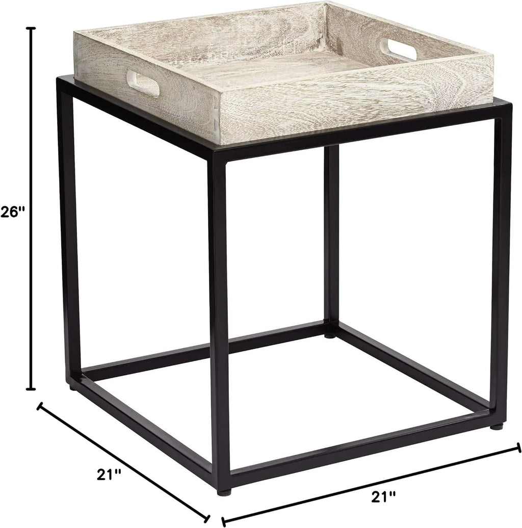 Natural Wood Nesting Tables Set Of 2 N503
