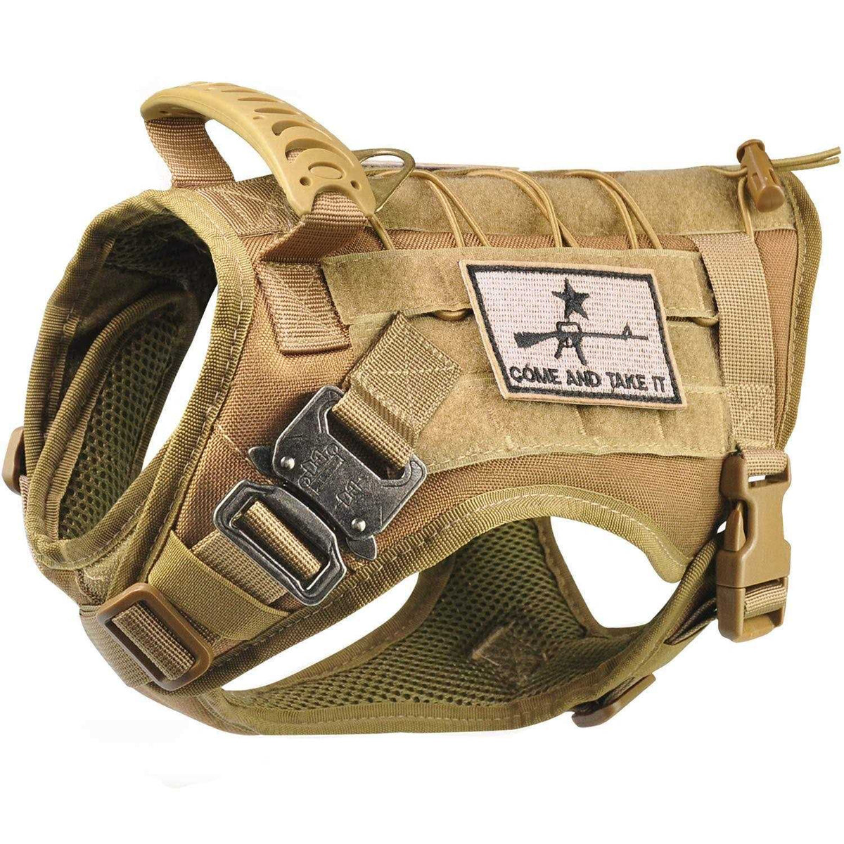 Tactical Service Dog Vest Harness with Rubber Handle & Metal S36378