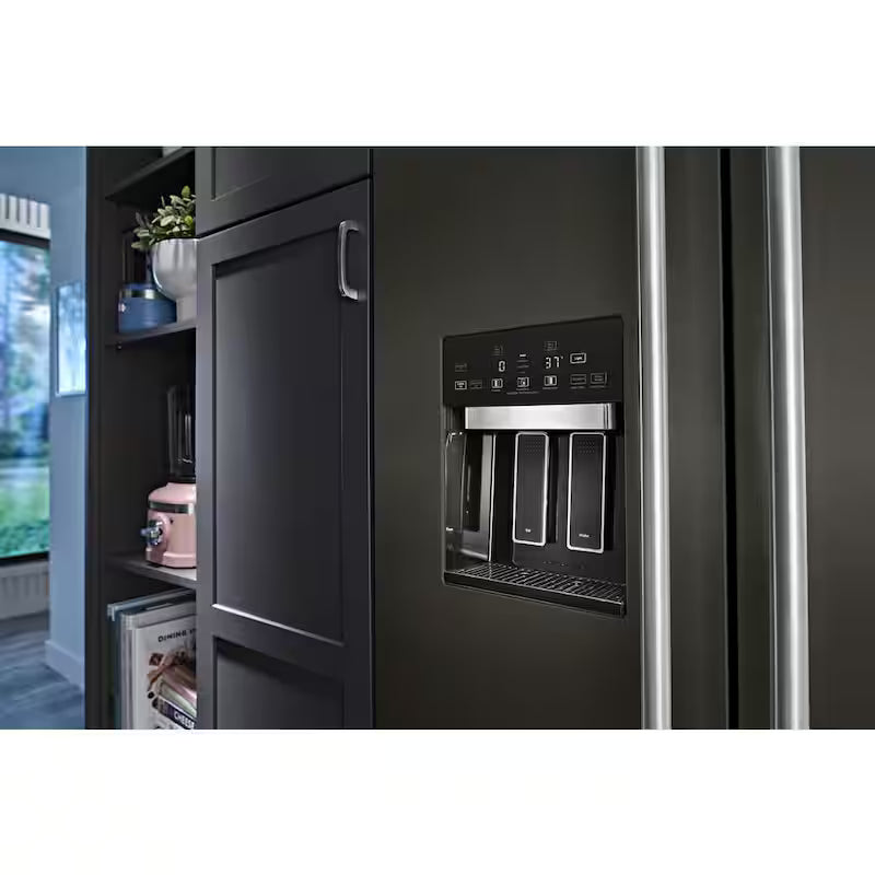 Black Stainless Steel Side-by-Side Refrigerator O593387