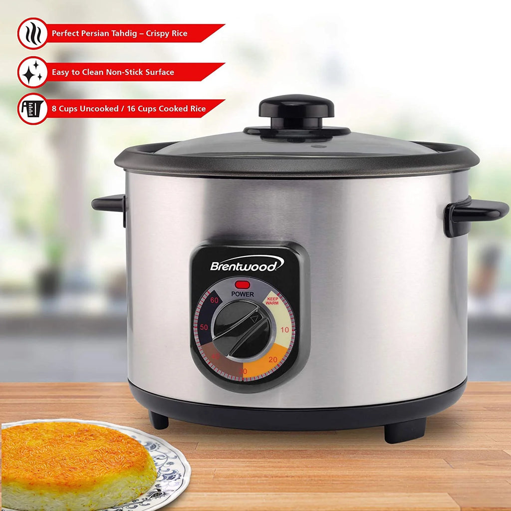Stainless Steel Persian Rice Cooker 16 Cups E91092