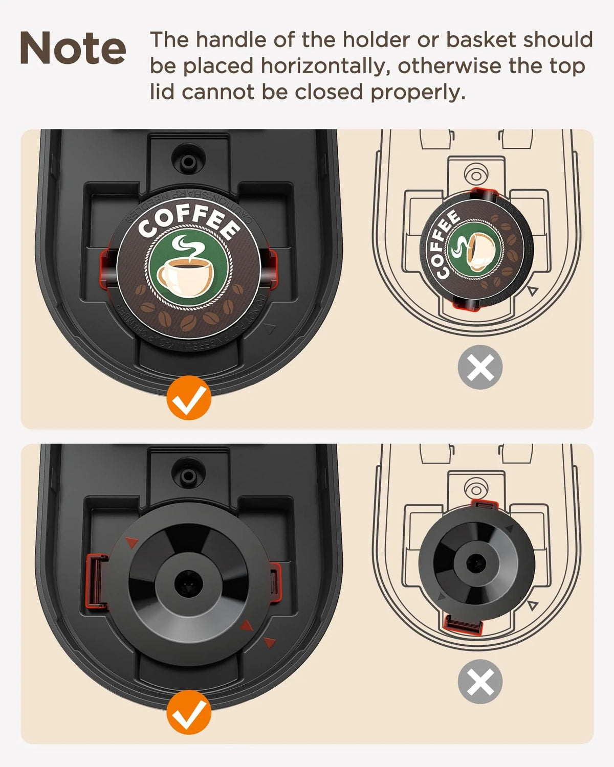 Single Serve Coffee Maker for K Cup & Ground Coffee, 6 to 12 Oz, Black E3395
