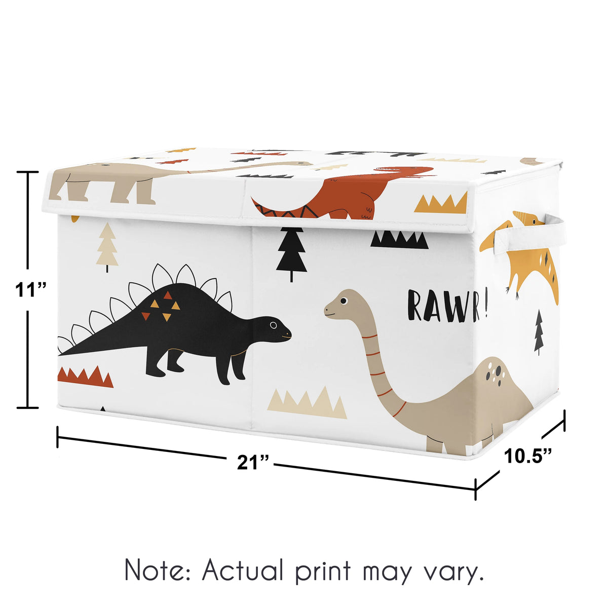 Black and Orange Fabric Toy Box E2415